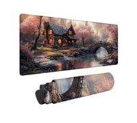 Tappetino Mouse Gaming Grande 100x50 cm Mouse Pad Colore Rurale, Mousepad Impermeabile, Tappetino Gaming con Bordi Cuciti Base in Gomma Antiscivolo, Mousepad per Studio, Laptop, Regalo Uomo -TL3W4