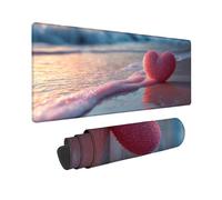 Tappetino Mouse Gaming Grande 100x50 cm Mouse Pad Rosa Amore, Mousepad Impermeabile, Tappetino Gaming con Bordi Cuciti Base in Gomma Antiscivolo, Mousepad per Studio, Laptop, Regalo Uomo -TL74N9