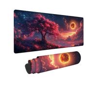Tappetino Mouse Gaming Grande 1500 x 800 x 3MM Mouse Pad Blu Cielo Stellato, Mousepad Impermeabile, Tappetino Gaming con Bordi Cuciti Base in Gomma Antiscivolo, Mousepad per Laptop, Regalo -TL501K