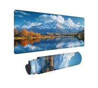 Tappetino Mouse Gaming Grande 1500 x 800 x 3MM Mouse Pad Blu Paesaggio, Mousepad Impermeabile, Tappetino Gaming con Bordi Cuciti Base in Gomma Antiscivolo, Mousepad per Laptop, Regalo Uomo -TL31TG