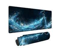 Tappetino Mouse Gaming Grande 700 x 300 x 3MM Mouse Pad Blu Donna, Mousepad Impermeabile, Tappetino Gaming con Bordi Cuciti Base in Gomma Antiscivolo, Mousepad per Studio, Laptop, Regalo Uomo -TL32VS