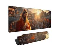 Tappetino Mouse Gaming Grande 80x40 cm Mouse Pad Giallo Poeta, Mousepad Impermeabile, Tappetino Gaming con Bordi Cuciti Base in Gomma Antiscivolo, Mousepad per Studio, Laptop, Regalo Uomo -TL32ZL