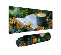 Tappetino Mouse Gaming Grande 90x30 cm Mouse Pad Blu Tazza, Mousepad Impermeabile, Tappetino Gaming con Bordi Cuciti Base in Gomma Antiscivolo, Mousepad per Studio, Laptop, Regalo Uomo -TL75HX