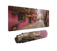 Tappetino Mouse Gaming Grande 90x30 cm Mouse Pad Rosa Strada, Mousepad Impermeabile, Tappetino Gaming con Bordi Cuciti Base in Gomma Antiscivolo, Mousepad per Studio, Laptop, Regalo Uomo -TL12JP