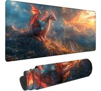 Tappetino Mouse Gaming Grigio Esteso Tappetino Mouse XXL 600 x 400 x 3 mm, Animale Mouse Pad dal Design con Bordi Cuciti, Maggiore Precisione e Velocità Mousepad Gaming per Lavoro Ufficio, Regalo T-G