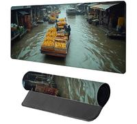 Tappetino Mouse Gaming Grigio Tappetino Mouse XXL 1600x800x3mm, Mousepad Architettura Sottomano Scrivania Grande con Bordi Cuciti per Pad PC Accessori Gaming, Ufficio Accessori Scrivania 7-3846