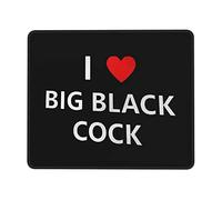 Tappetino Mouse Gaming, I Love Big Black Cock Tappetino Mouse Lavabile Tappetino Mouse Pad Multifunzionale Mouse Pad per Notebook Laptop 25X30Cm