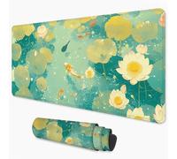 Tappetino Mouse Gaming Loto Mouse Pad Carpa koi, Sottomano Scrivania Grande 800x300 mm Migliora la Precisione e la Velocità, Mousepad Impermeabile e Antiscivolo per PC, MacBook, Laptop 3Y-874