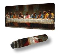 Tappetino Mouse Gaming L'Ultima Cena Tappetino per Mouse XXL 1000 x 500 x 3 MM Grande Mousepad, Impermeabile e Gomma Antiscivolo, Resistente All'usura, Mousepad per Ufficio a Casa, Uomo S-6002
