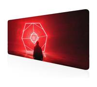 Tappetino Mouse Gaming, Magia rossa Mouse Pad XXL Esteso di Grandi Dimensioni, Lavabile Bordi Cuciti Tappetino Scrivania, Base in Gomma Antiscivolo Mousepad, para PC, MacBook 100x50cm a-68