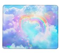 Tappetino Mouse Gaming Mouse Pad Arcobaleno Piccolo Mousepad 340x280 mm Antiscivolo Tappeto Mousepad, Ufficio Accessorio Tappetini Migliorala Velocità e La Precisione, per Ufficio Computer PC X0-22