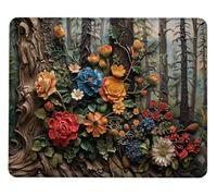 Tappetino Mouse Gaming Mouse Pad Fiori Piccolo Mousepad 340x280 mm Antiscivolo Tappeto Mousepad, Ufficio Accessorio Tappetini Scrivania Migliorala Velocità e La Precisione, per Computer PC X0-758