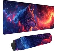 Tappetino Mouse Gaming Nero Esteso Tappetino Mouse XXL 700x300x3 mm, Animale Mouse Pad dal Design con Bordi Cuciti, Maggiore Precisione e Velocità Mousepad Gaming per Lavoro Gioco Ufficio, Regalo E-L