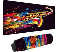 Tappetino Mouse Gaming Nero Esteso Tappetino Mouse XXL 900 x 400 x 3 mm, Sachs Mouse Pad dal Design con Bordi Cuciti, Maggiore Precisione e Velocità Mousepad Gaming per Lavoro Ufficio, Regalo K-3