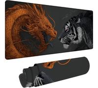 Tappetino Mouse Gaming Nero Tappetino Mouse XXL 600 x 400 x 4 mm, Animale Mousepad Gaming con Bordi Cuciti, Waterproof Sottomano Scrivania Migliorare la Precisione e la Velocità per Giocatori w-1966