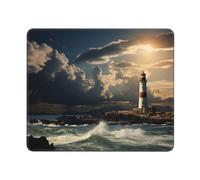 Tappetino Mouse Gaming Old Lighthouse By The Sea Soffice Mouse Mat Durevole Desk Mat per Mac Laptop Ufficio 10X12In