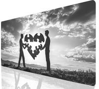 Tappetino Mouse Gaming Puzzle Mouse Pad XXL 600x400mm Design Resistente, Grigio Tappetino Scrivania Grande Superficie Base in Gomma, Sottomano Scrivania per Una Presa Stabile su Superfici Lisce a-1954