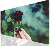 Tappetino Mouse Gaming Rosa Mouse Pad XXL 900x400mm Design Resistente, Rosso Tappetino Scrivania Grande Superficie Base in Gomma, Sottomano Scrivania per Una Presa Stabile su Superfici Lisce a-1241