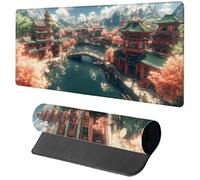 Tappetino Mouse Gaming Rosa Tappetino Mouse XXL 1200x600x3mm, Mousepad Architettura Sottomano Scrivania Grande con Bordi Cuciti per Pad PC Accessori Gaming, Ufficio Accessori Scrivania, Regalo 0-8893