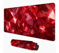 Tappetino Mouse Gaming Rosso Mouse Pad Geometria, Sottomano Scrivania Grande 700x400 mm Migliora la Precisione e la Velocità, Mousepad Impermeabile e Antiscivolo per PC, MacBook, Laptop 3Y-186