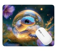 Tappetino Mouse Gaming Serpente Tappetino per Mouse 300 x 250 mm, Q-3284 | Sottomano Scrivania con Base in Gomma Antiscivolo, Animale Mousepad impermeabile, per PC, Laptop Ufficio Accessori Gaming