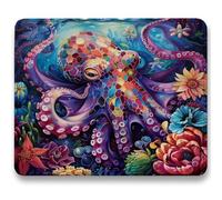 Tappetino Mouse Gaming - sogno, Tappetino Mouse per Computer con Base in Gomma Antiscivolo, Scorrimento Facile, Migliora Precisione e Velocità, Portatile Mousepad Piccolo, 24 x 20 cm - polpo c0-677