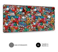 TAPPETINO MOUSE GAMING SUBBLIM Graffiti XL, Multicolore
