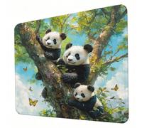 Tappetino Mouse Gaming, Tappetino Mouse animale, Migliora Precisione e Velocità, Presa Stabile su Superfici Lisce, Piccolo Mouse Pad Portatile 320 x 260 mm per Ufficio, Gaming e Laptop, panda J0-199