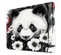 Tappetino Mouse Gaming, Tappetino Mouse animale, Migliora Precisione e Velocità, Presa Stabile su Superfici Lisce, Piccolo Mouse Pad Portatile 320 x 260 mm per Ufficio, Gaming e Laptop, panda J0-265