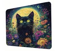 Tappetino Mouse Gaming, Tappetino Mouse luna, Migliora Precisione e Velocità, Presa Stabile su Superfici Lisce, Piccolo Mouse Pad Portatile 320 x 260 mm per Ufficio, Gaming e Laptop, gatto J0-935
