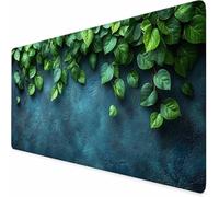 Tappetino Mouse Gaming Verde Mouse Pad XXL Pianta 150 x 80 cm, Impermeabile Tappetino Gaming con Bordi Cuciti, Base in Gomma Antiscivolo Accessori Scrivania per Studio, Laptop, Regalo Uomo -XZ12K
