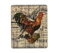 Tappetino Mouse Gaming, Vintage Barn Wood Shabby French Country Rooster Tampone per Mouse Lavabile Mousepad Antisfilacciamento Tappetini per Il Mouse per Notebook Gaming 25X30Cm