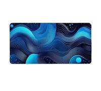 Tappetino Mouse Gaming XXL 1000 x 500 mm Tappetino Antiscivolo Sottomano Da Scrivania Per Mouse e Tastiera, Con Base In Gomma Antiscivolo, Mouse Pad Nord Europa blu scuro, Regalo per Uomo L-59