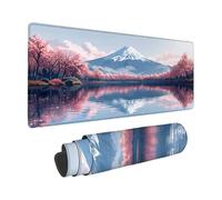 Tappetino Mouse Gaming XXL 1000 x 500mm, Monte Fuji Tappetino Mouse Rosa Pattern, Waterproof Mouse Pad con Base in Gomma Antiscivolo Sottomano Scrivania Bordi Cuciti Mousepad -zzg2505B5