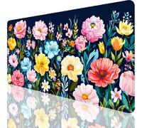 Tappetino Mouse Gaming XXL 1000x500mm, Tappetino Mouse Fiore Design con Bordi Cuciti, Pianta Mouse Pad Gaming Accessori per Migliora Precisione e Velocità, Extended Keyboard Pad per Scrivania,o-70