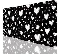 Tappetino Mouse Gaming XXL 1200x600mm, Tappetino Mouse Nero Design con Bordi Cuciti, Come Mouse Pad Gaming Accessori per Migliora Precisione e Velocità, Extended Long Keyboard Pad per Scrivania,o-112