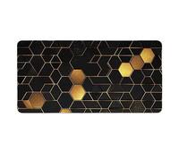 Tappetino Mouse Gaming XXL 1600 x 800 mm Tappetino Antiscivolo Sottomano Da Scrivania Per Mouse e Tastiera, Con Base In Gomma Antiscivolo, Lavabile, Mouse Pad Nord Europa Nero, Regalo per Uomo L-49