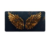 Tappetino Mouse Gaming XXL 600 x 300 mm Tappetino Antiscivolo Sottomano Da Scrivania Per Mouse e Tastiera, Con Base In Gomma Antiscivolo, Lavabile, Mouse Pad angelo ali, Regalo per Uomo L-911