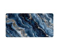Tappetino Mouse Gaming XXL 600 x 300 mm Tappetino Antiscivolo Sottomano Da Scrivania Per Mouse e Tastiera, Con Base In Gomma Antiscivolo, Lavabile, Mouse Pad Nord Europa Blu, Regalo per Uomo L-55