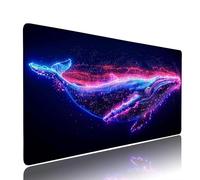 Tappetino Mouse Gaming xxl Accessori Scrivania Ufficio Viola Balena Grande Tappetino Mouse e Tastiera Sottomano da Scrivania, Gaming Accessori pc 1000x400x3mm Base Antiscivolo, per PC Laptop d-966