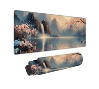 Tappetino Mouse Gaming XXL, Tappetino per Mouse Rosa 1200 x 600 x 3MM, Mousepad Paesaggio Tastiera, Ufficio Accessori, Superficie Prova di Versamento, Base in Gomma Antiscivolo Bordi Cuciti -2510O86