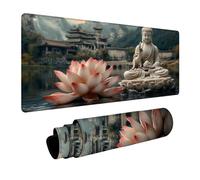 Tappetino Mouse Gaming zen Tappetino Scrivania Paesaggio Mousepad 50x100x0.3cm Precisione e Velocità Migliorate, Mousepad xxl Copri Scrivania per Pc Portatile Tastiera Gaming Regalo Uomo FSBD-8044