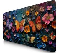 Tappetino Mouse Geometria Tappetino Mouse XXL 60x30cm Mouse pad Farfalla Sottomano Scrivania Ufficio Accessori Gaming con Gomma Impermeabile e Antiscivolo, Mousepad per Ufficio Accessori, PC F0-449