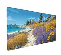 Tappetino Mouse Giallo Tappetino Mouse XXL 1000 x 500 mm, Mousepad Paesaggio Sottomano Scrivania con Base in Gomma Antiscivolo, Impermeabile Tappeto Scrivania con Bordi Cuciti per Computer -bby2509HX