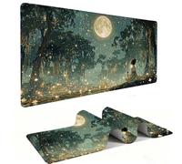 Tappetino Mouse Gioco, XXL 1000 x 500 mm Grande Mouse Pad, Tappetino Scrivania con Base in Gomma Antiscivolo, Mousepad con Bordi Cuciti, per Computer, PC, Regalo per Uomo (Ragazza stellare) g-1233