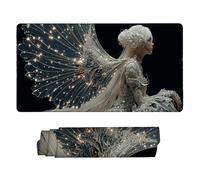 Tappetino Mouse Gioco, XXL 1200 x 600 mm Grande Mouse Pad, Tappetino Scrivania con Base in Gomma Antiscivolo, Mousepad con Bordi Cuciti, per Computer, PC, Laptop, Regalo per Uomo (Elfi Fate) v-509