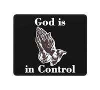 Tappetino Mouse God Is in Control Praying Hands of God Mouse Pad Multifunzione Mousepad Uso Prolungato Tappetino Scrivania per Computer Laptop Casa 25X30CM