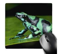 Tappetino Mouse, Green And Black Poison Dart Frog Superficie Liscia Tappetino per Il Mouse da Gioco Antisfilacciamento Tappetino da Gaming per Notebook Pc Gamers 25X30cm