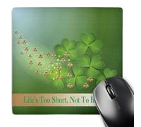 Tappetino Mouse, Green And Gold Shamrocks Lifes Too Short Not To Be Irish Personalizzato Tappetini Mouse Pratica Tappetino da Gaming per Tastiera Notebook Laptop 25X30cm