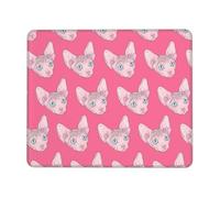 Tappetino Mouse Hairless Cats Cat Lavabile Gaming Mouse Pad Portatile Desk Mat per Sensori da Gioco Gaming Mac 10X12In